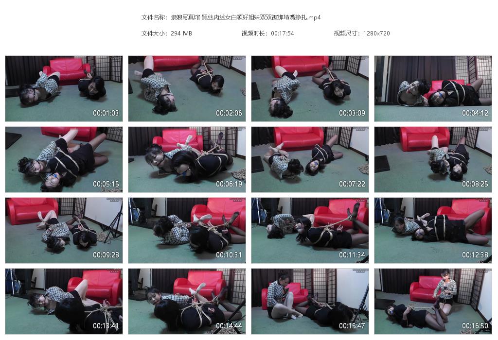 隶娘写真馆 黑丝肉丝女白领好姐妹双双被绑堵嘴挣扎 -套路艾彩视频