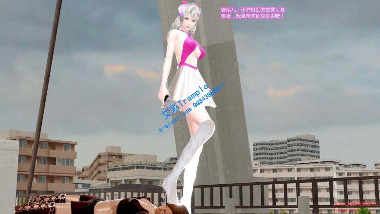超美美少女漫画系列（高跟长筒银白皮靴+肉丝美腿+紫红高跟）YC-200314 -套路艾彩视频