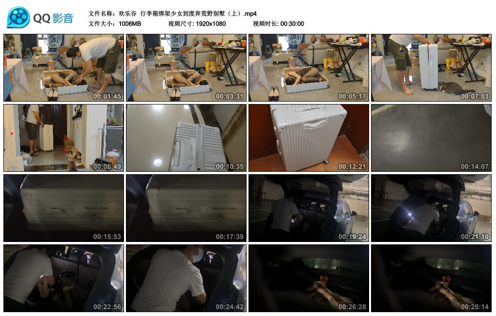 【欢乐谷】行李箱绑架少女到废弃荒野别墅（上） -套路艾彩视频