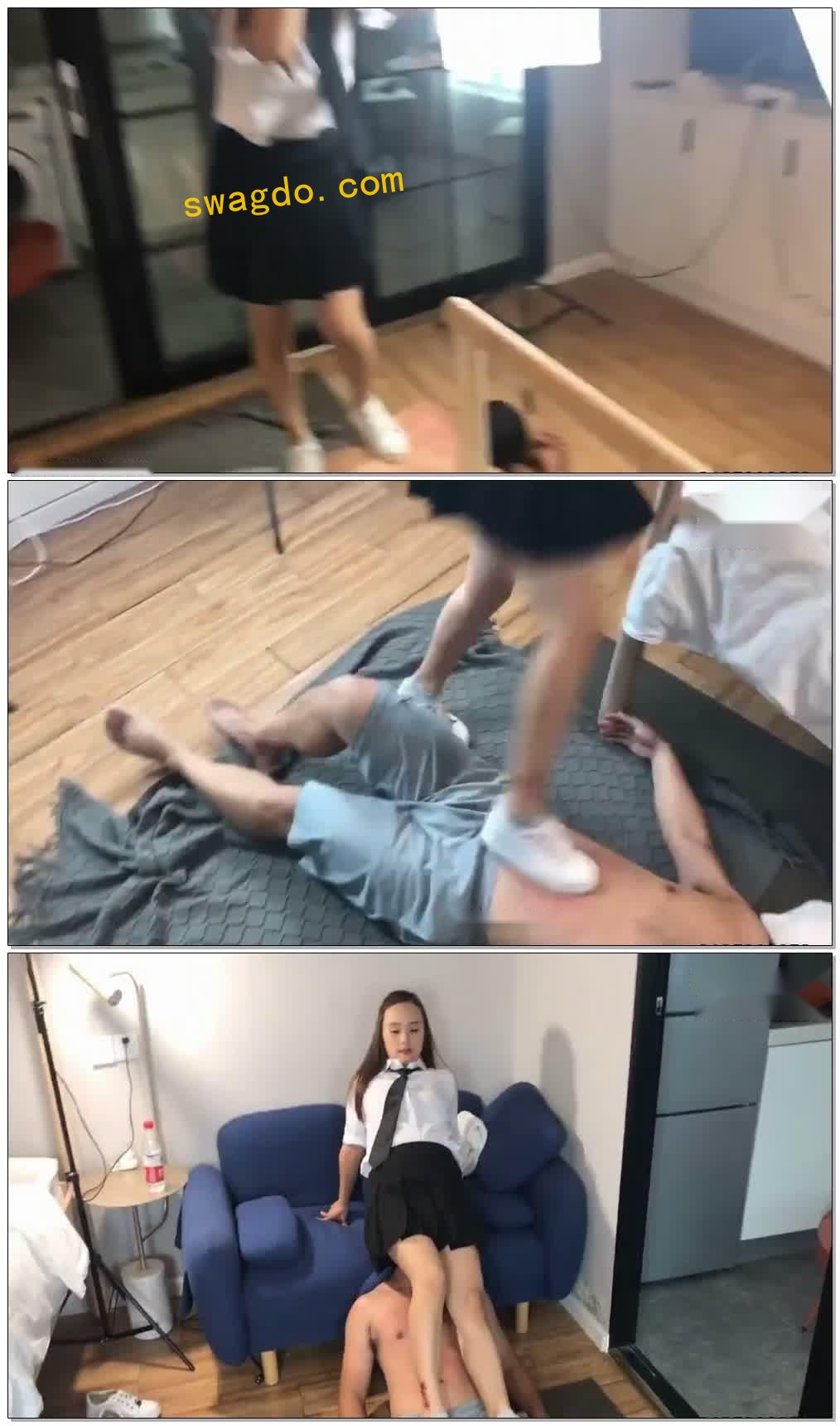 【梦瑶】学生太妹欺负同学全身踢打踹,耳光,圣水,口水