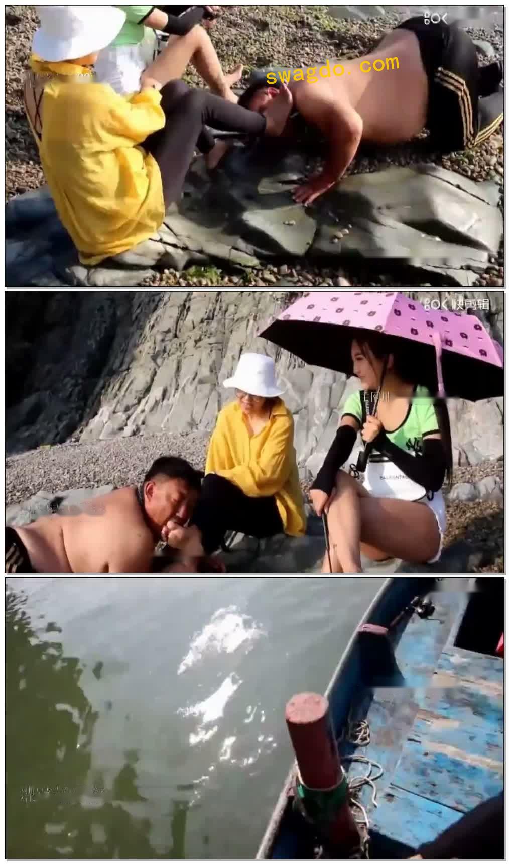 【梦溪】梦溪，冷依在海边调教拍摄中的一些花絮