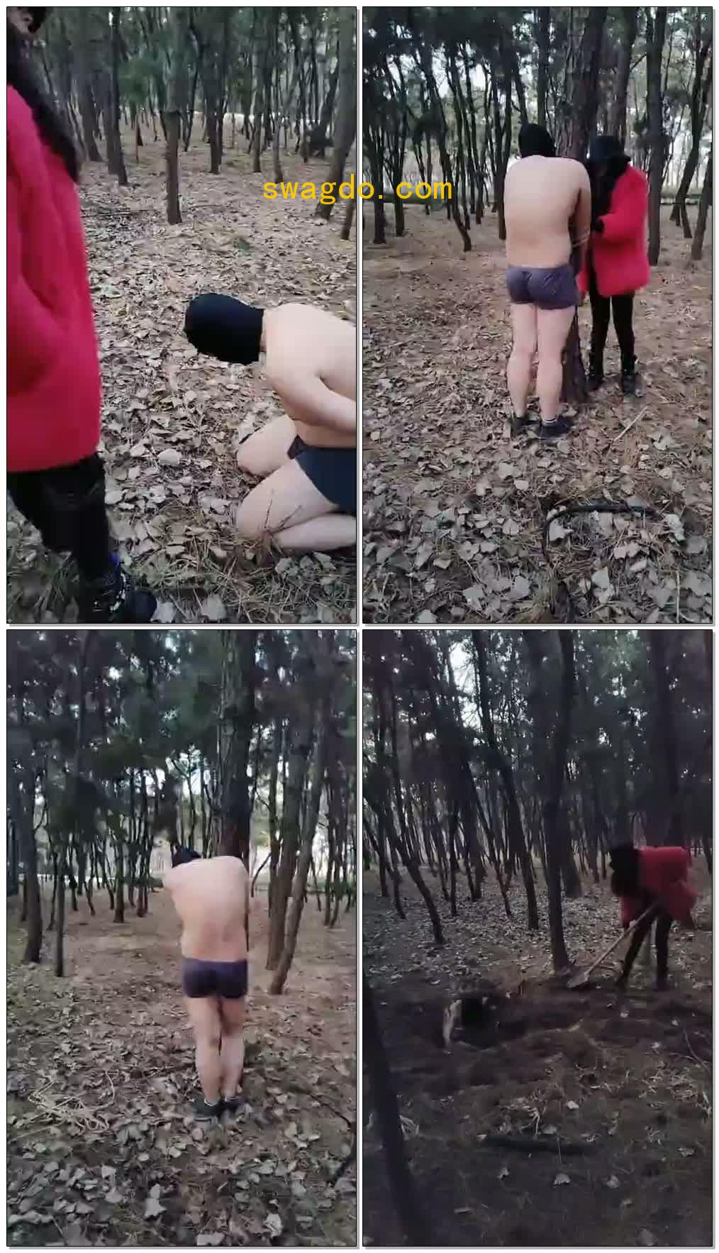 【颜竹S】小树林耳光鞭打贱狗后活埋并TJ偷拍的素人【22分钟】