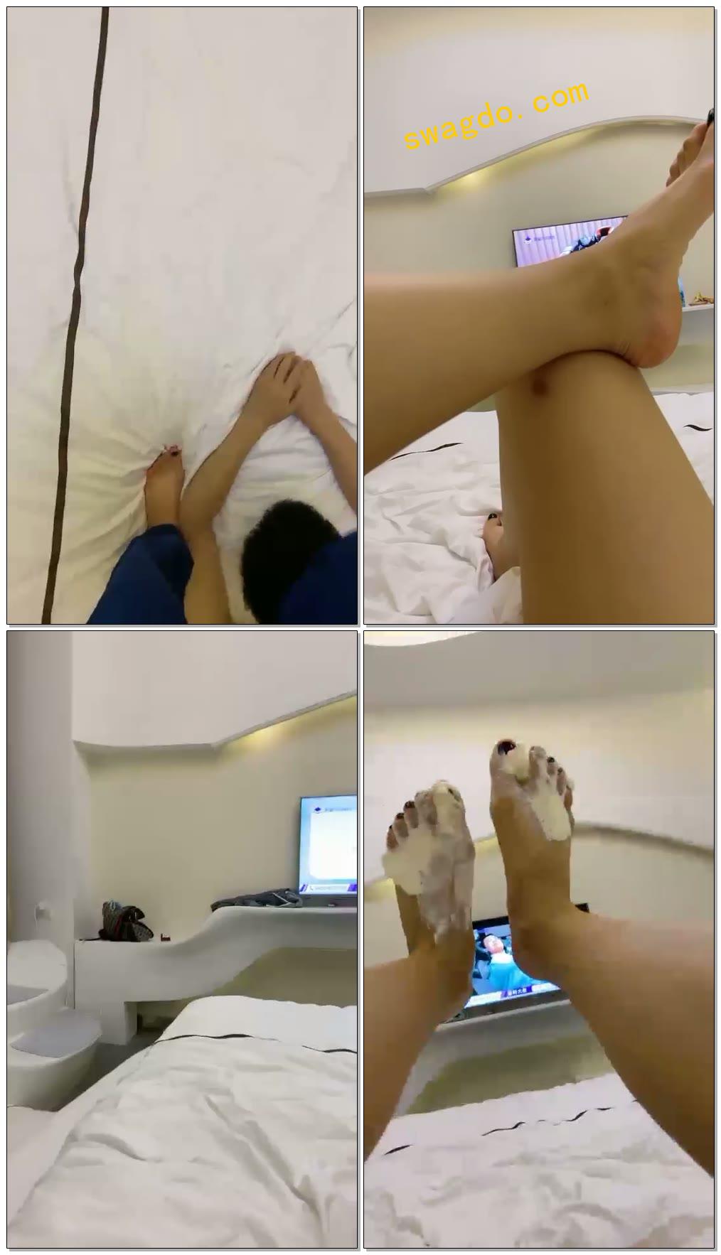 【短发S】舔吃脚上酸奶，真香！【27分钟】【标清】