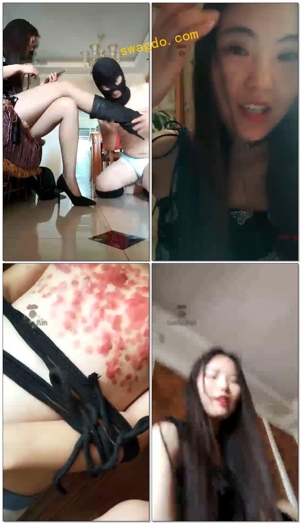 【蕊闻女神】长腿高靴薄丝诱惑调教钻胯滴蜡脚喂食【79分钟】【标清】