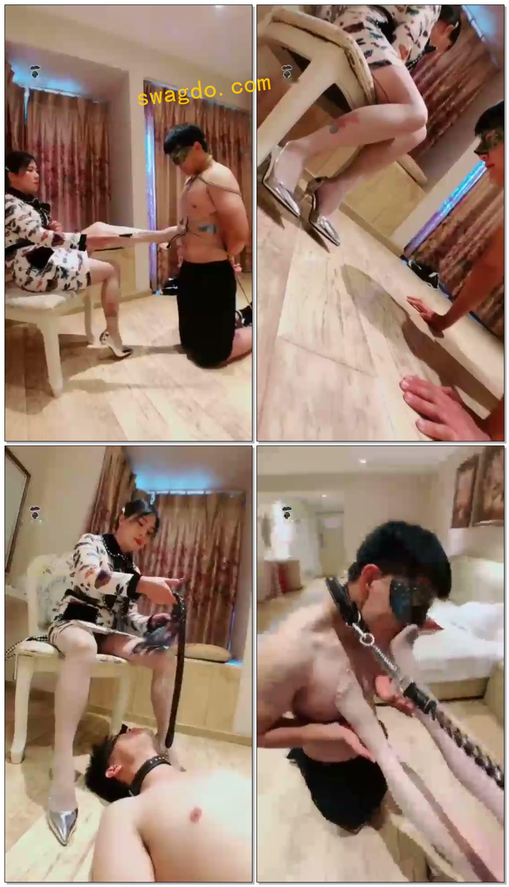 【瑾玲女王】玩一只肌肉男模【40分钟】【标清】