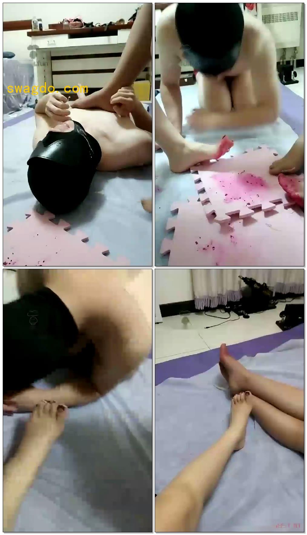 【芯瑶S&维维S】姐妹脚喂食，羞辱狗【45分钟】【标清】