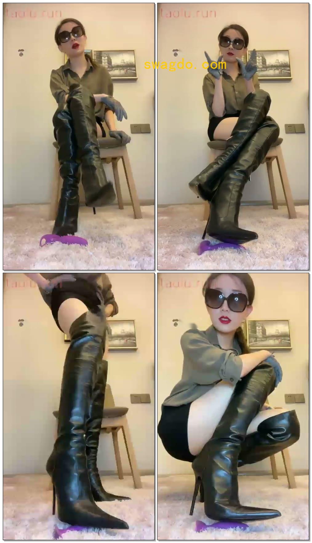 【苏老师苏曼女王】苏曼女王第一视角皮靴下管理射精【45分钟】【高清】