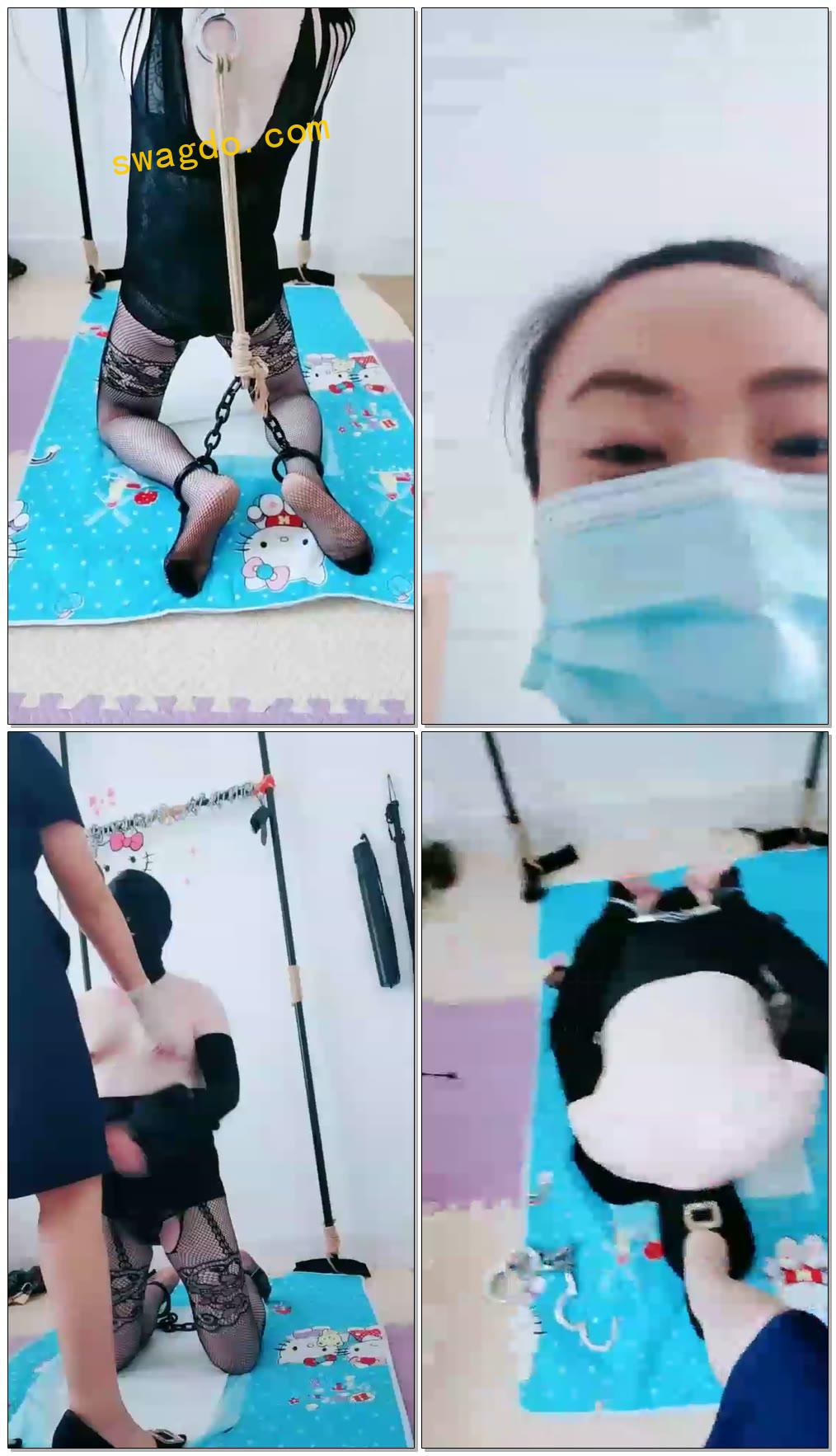 【月月S】调教CD奴，捆绑，虐乳，鞭打穿刺【39分钟】