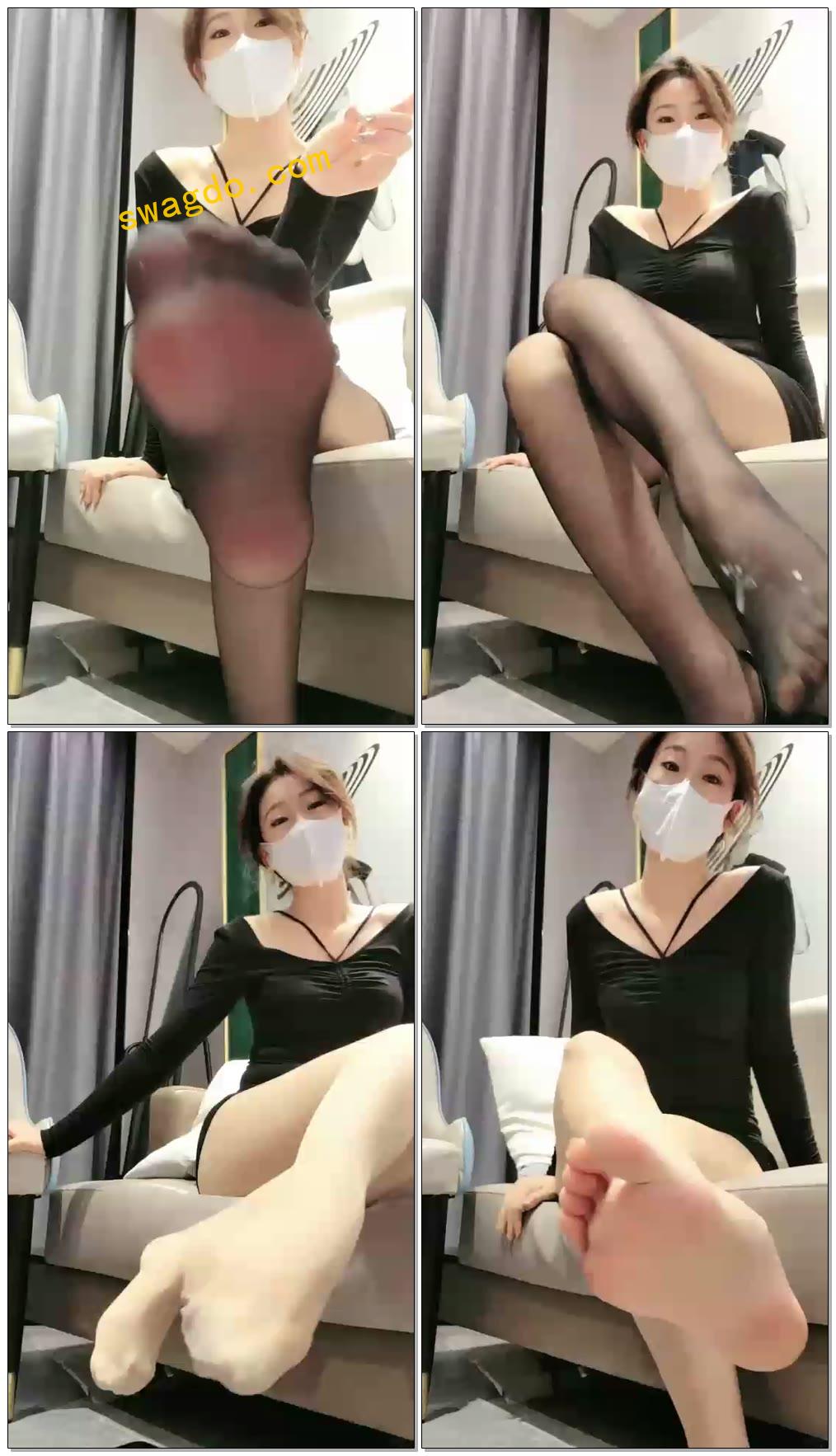 【禾未S】第一视角肉丝裸足红绿灯黑丝炸废物【52分钟】