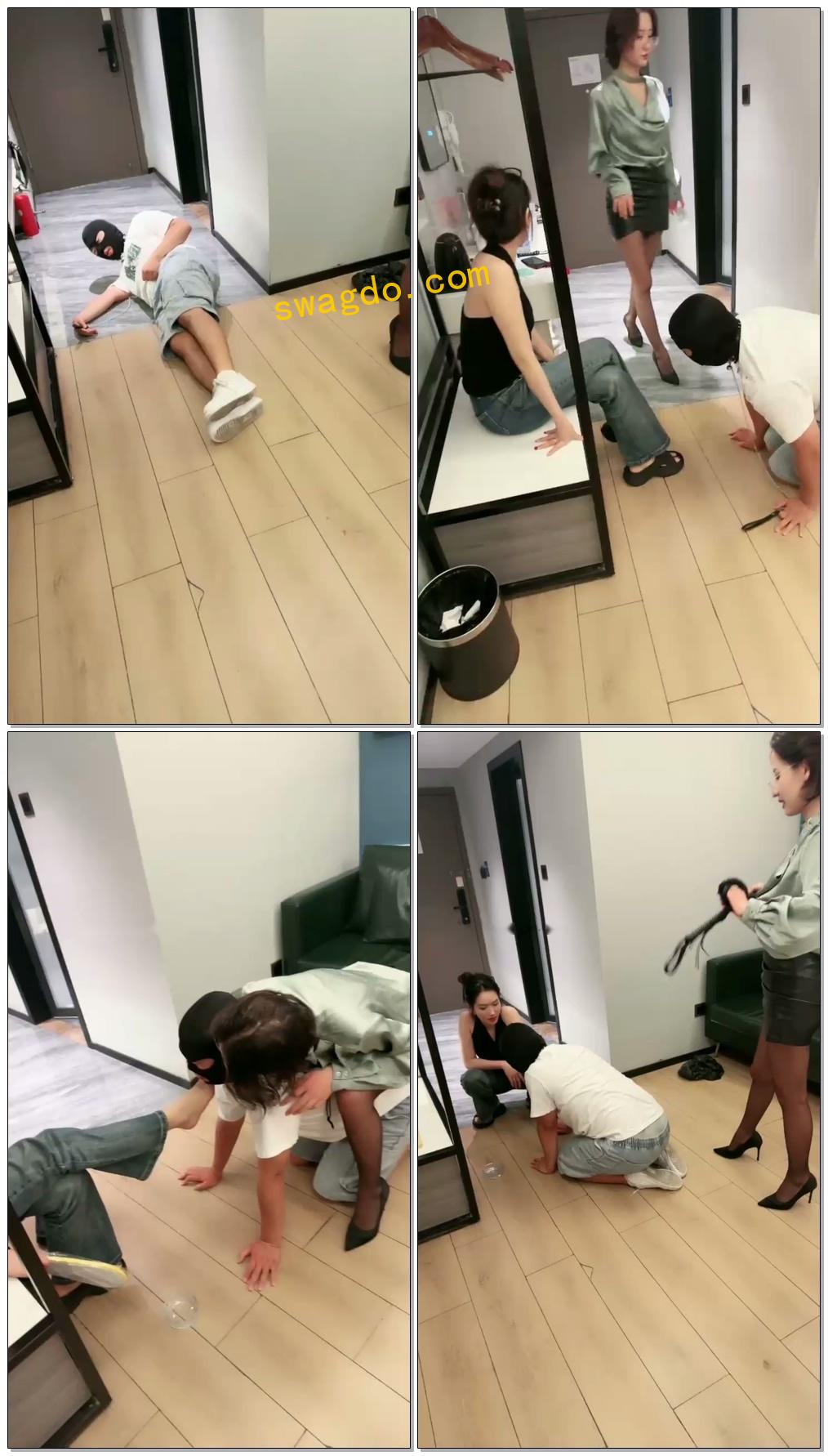 【你们的美呀神】调教双主踩踏耳光鞭打【10分钟】