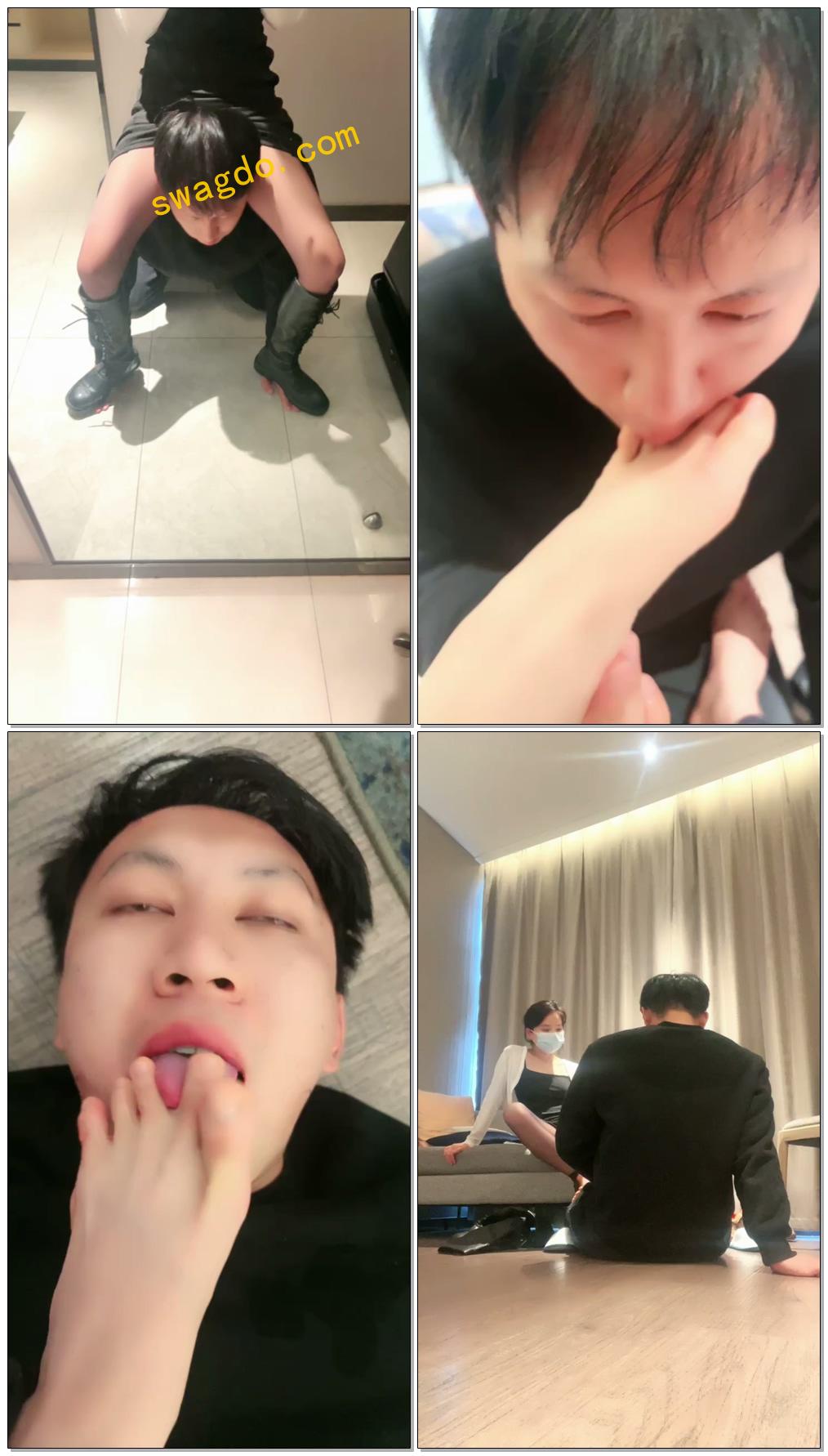 【小原妈妈s】一个月的锁狗被玩新鲜圣水黑丝裸足深侯到吐踩踏狂扇耳光【80分钟】